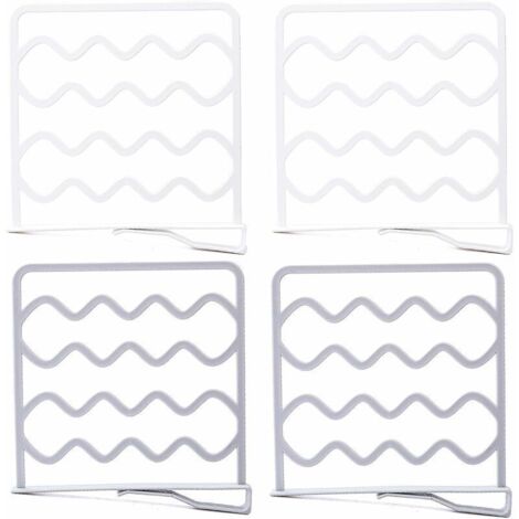 Séparateurs d'Étagères Sans Perçage 4 Pcs Livre De Séparation d'Étagère Armoire Séparation à Étagères Étagère Séparateur Cuisine Sans Perçage Pour Armoire Salle Bain Cuisine Bibliothèque Gris B