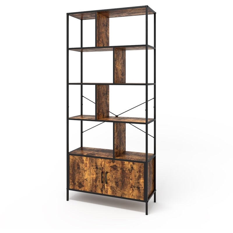 Vicco - Séparation de pièce Fyrk, Chêne rustique, 80 x 180 cm avec 2 portes