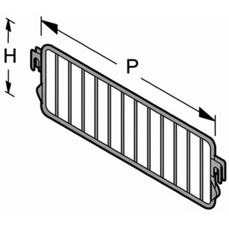 SEPARATORE GRIGLIA IN FILO PER RIPIANI IN ACCIAIO cm. 37x17 h Col. Grigio RAL9006