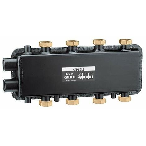 Separatore idraulico-collettore per impianti di riscaldamento Sepcoll Caleffi 559222  Nero