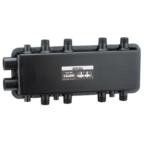 Separatore idraulico-collettore Sepcoll Caleffi 559022  Nero