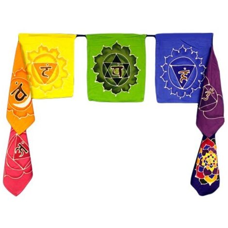 Sept drapeaux - Chakra 7x(32x23cm)- Vendu par 1