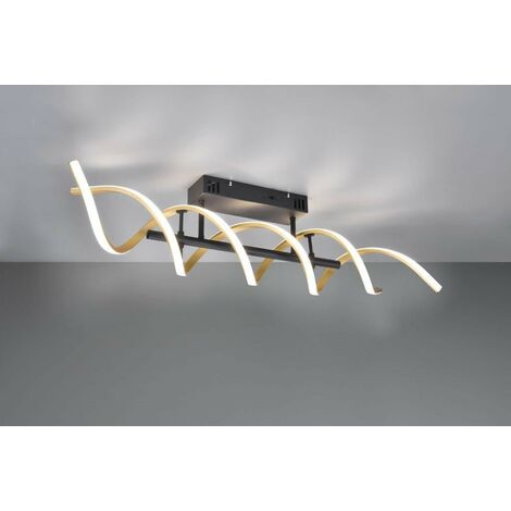 TRIO LIGHTING VIGO PLAFONIERA LED 5 ESAGONI ANTRACITE CON REGOLAZIONE  INTENSITA' CON INTERRUTTORE L.90CM R62055142