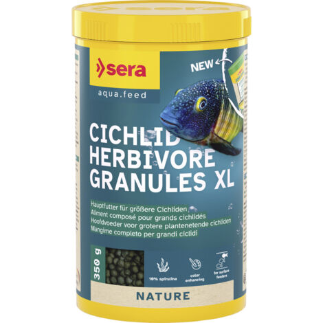 Sera Fischfutter Cichlid Herbivore Granules XL 1 L Fischfutter