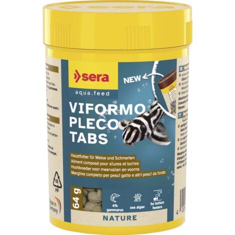 Sera Fischfutter für Welse und Schmerlen Viformo Pleco Tabs 100 ml Fischfutter