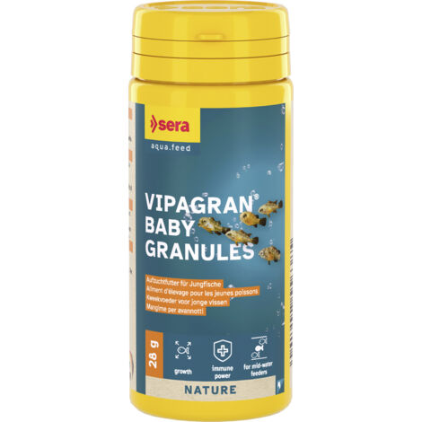 Sera Fischfutter zur Aufzucht Vipagran Baby Granulat 50 ml Fischfutter