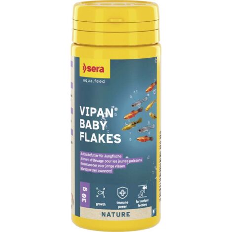 Sera Fischfutter zur Aufzucht Vipan Baby Flakes 50 ml Fischfutter