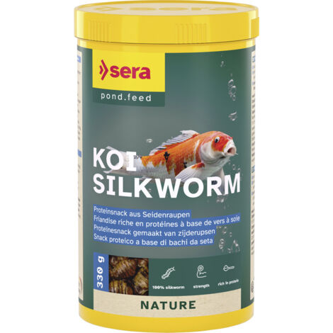 Sera Koifutter Snack Silkworm Seidenraupen Nature 1 L Teichfutter