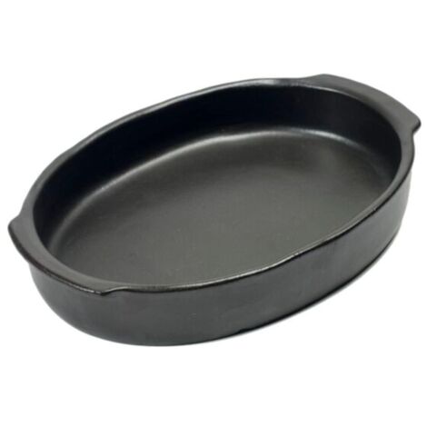 SERAX Plat à four ovale M Pure Black, Contenu  1,3 litre
