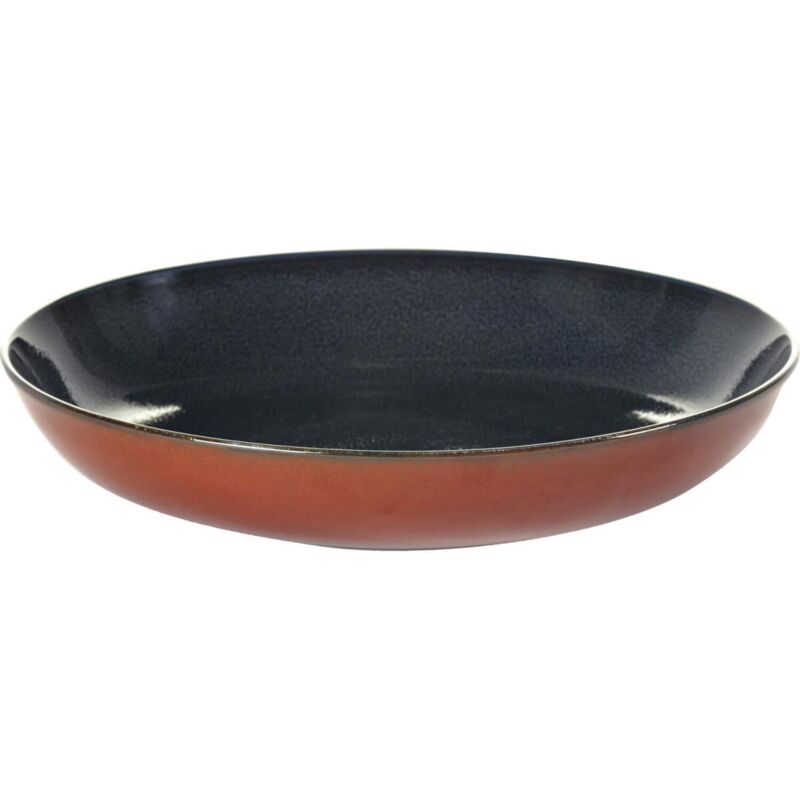Teller Tief L Dark Blue / Rust, Ø, 235 Mm - Serax