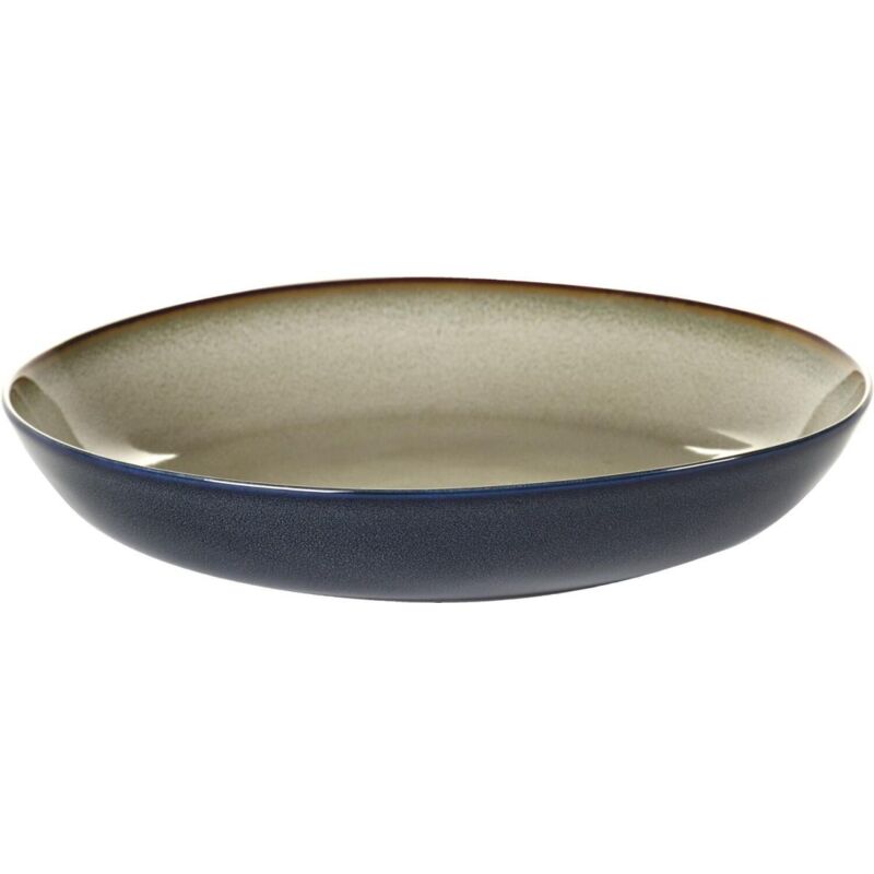 Teller Tief L Misty Grey / Dark Blue, Ø, 235 Mm - Serax