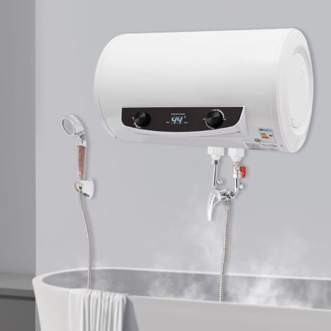 Serbatoio acqua calda da 35 litri, scaldabagno elettrico, a risparmio energetico, valvola di sicurezza, caldaia orizzontale, pronta da spina, 2 kW