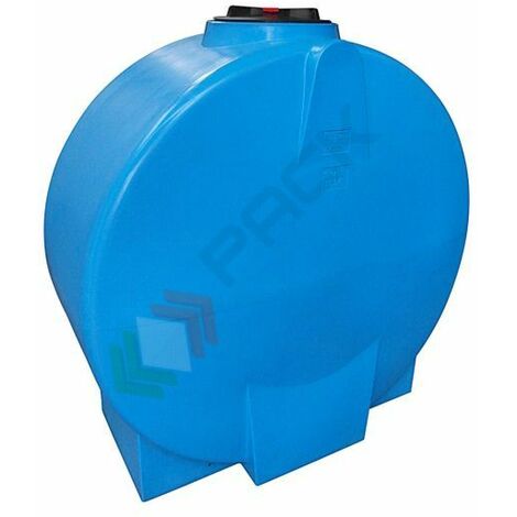 Serbatoio acqua in plastica (PE), compatto orizzontale, capacità 1050 Lt, Mis. 1350 L x 750 P x 1450 H mm, colore azzurro - Azzurro