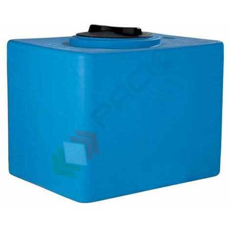 Serbatoio acqua in plastica (PE), cubico, capacità 300 Lt, Mis. 670 L x 670 P x 730 H mm, colore azzurro - Azzurro