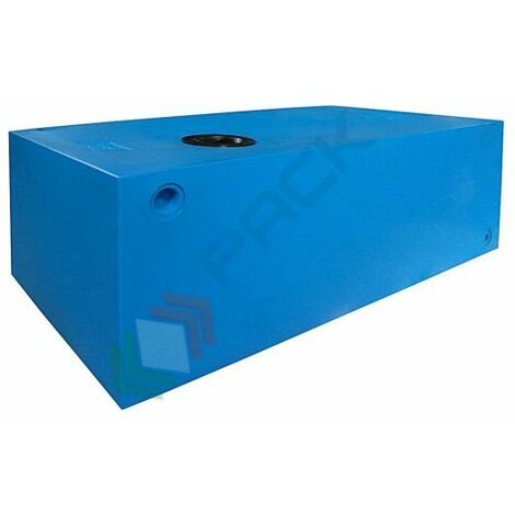 Serbatoio acqua in plastica (PE), parallelepipedo orizzontale, capacità 125 Lt, Mis. 500 L x 880 P x 300 H mm, colore azzurro - Azzurro