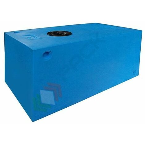Serbatoio acqua in plastica (PE), parallelepipedo orizzontale, capacità 95 Lt, Mis. 400 L x 730 P x 340 H mm, colore azzurro - Azzurro