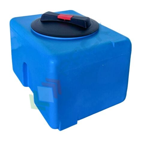 Serbatoio acqua in plastica (PE), parallelepipedo verticale, capacità 30 Lt, Mis. 300 L x 410 P x 280 H mm, colore azzurro - Azzurro