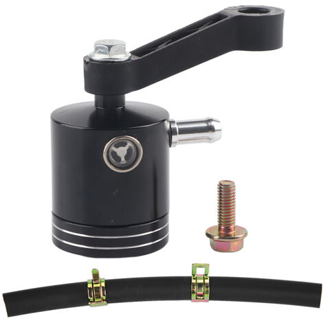 Serbatoio del liquido della frizione e del freno, robusto serbatoio in lega di alluminio nera resistente all'usura per motocicletta.