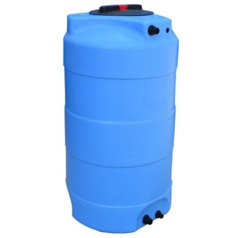 SERBATOIO IN POLIETILENE FUORI TERRA AZZURRO VERTICALE 2000lt - cm DxH 120x201