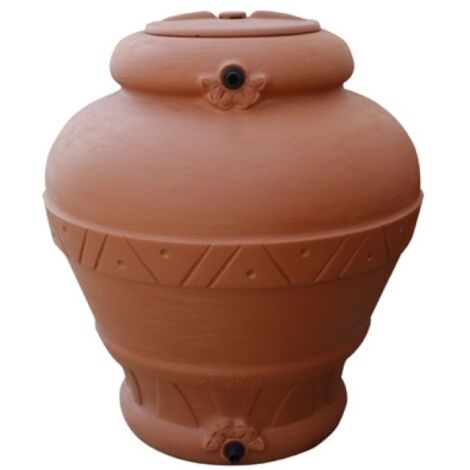 SERBATOIO IN POLIETILENE FUORI TERRA MOD. TERRA COTTA 300lt - cm DMxH 80x108