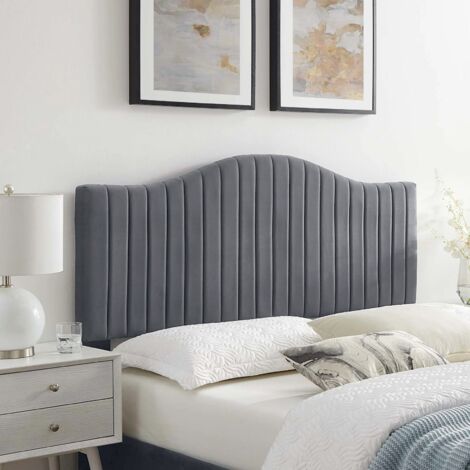 Serenity Steel Plush Single 26 inch Strutted Headboard