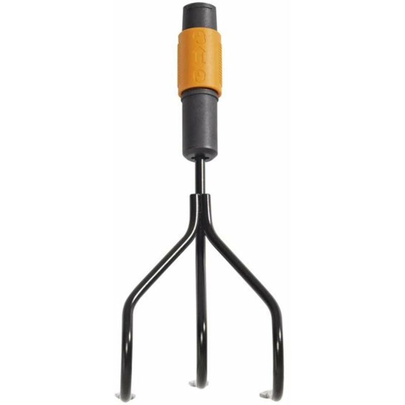 Fiskars - Outils de jardinage - Griffe piocheuse à 3 dents spatulées, QuikFit, sans manche 1000680