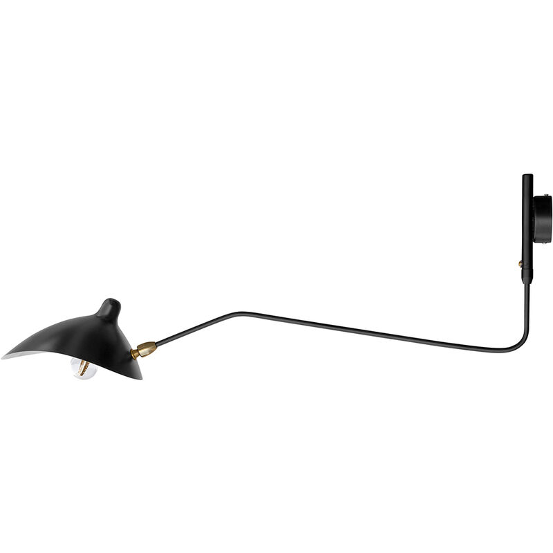 Privatefloor - Serg Wall lamp no switch - Metal Black Brass, Metal