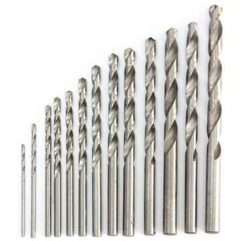 SERIE 13 PUNTE ELICODIALI DA TRAPANO PER FERRO PVC MISURE DA 1,5 A 6,5 +ASTUCCIO
