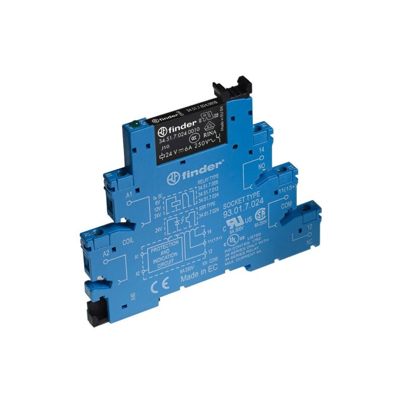 Finder Koppelrelais 6,2mm 1w 24vac/dc 38.51.7.024.5050 385170245050