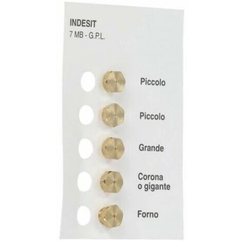 SERIE 5 UGELLI SPRUZZI PASSO 7 MB GPL PROPANO CUCINA FUOCHI
