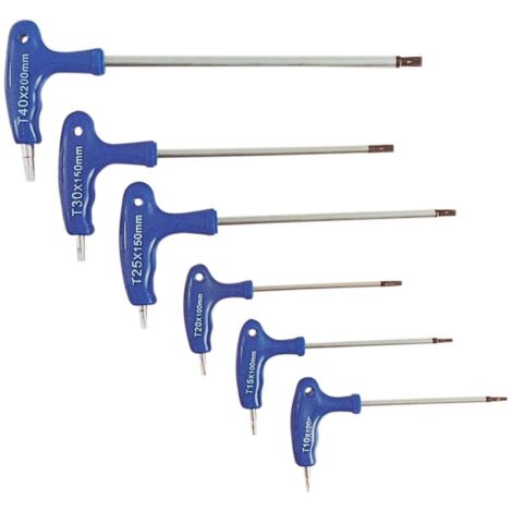 SERIE  6 CHIAVI TORX T10-T40 CR VAN C/IMPUGNATURA