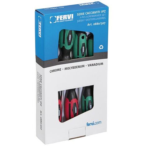 Serie 7 giraviti cacciaviti taglio croce Fervi 0880/307