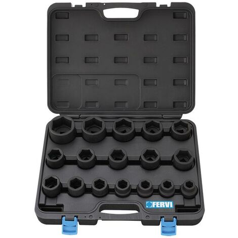 Serie 9 bussole 3/4 a d impatto 19 - 55 mm Fervi i217