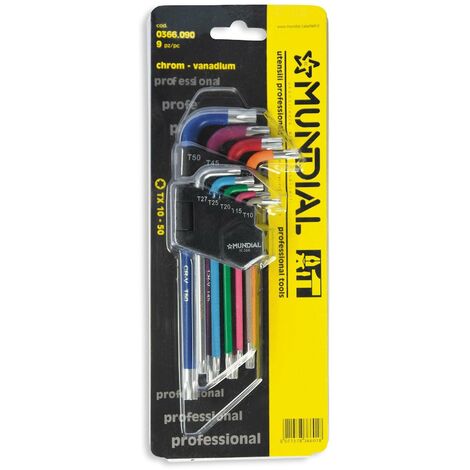 SERIE 9 CHIAVI TORX DA 10 A 50 COLORATE