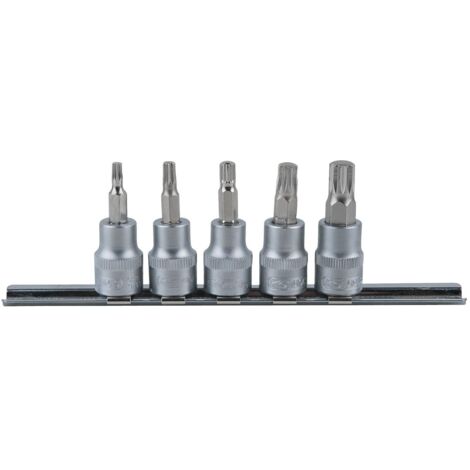 Serie bussole 3/8" per viti a esagono incassato, 5 pz, M4-M10
