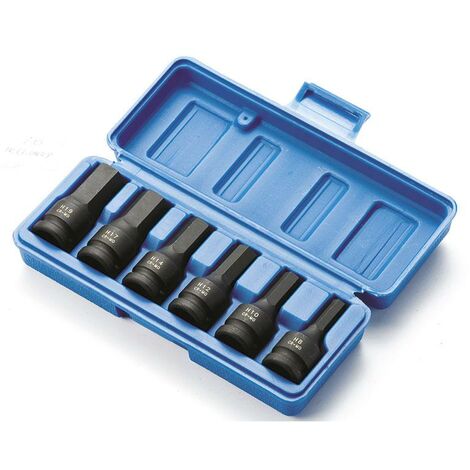 Serie bussole esagonali maschio 8 - 19 mm ad impatto 1/2 Fervi si413m006