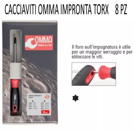 SERIE CACCIAVITI OMMA IMPRONTA TORX (8 PZ) -OFFERTA-