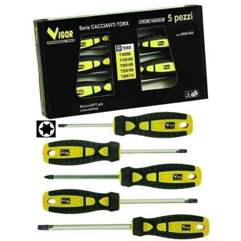 Serie Cacciaviti Vigor Crv Torx Pezzi 5