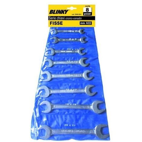 Serie Chiavi Fisse Blinky Pz. 8 Cromovanadio mm. 6-22