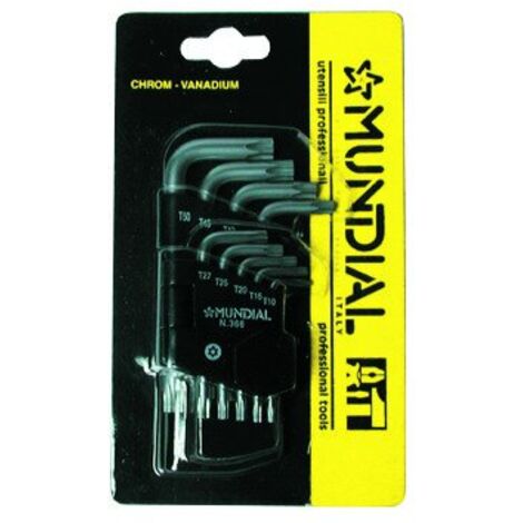 Serie chiavi maschio torx mundial 9 pezzi (tx 10&divide15)