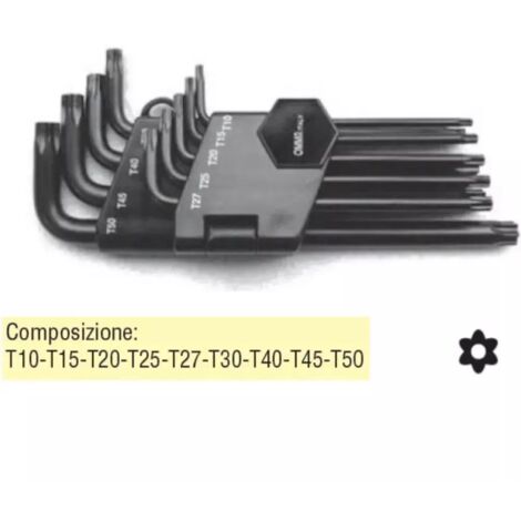SERIE CHIAVI TORX CON FORO OMMA ( 9 PZ ) -OFFERTA-