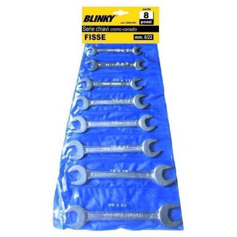Serie de Llaves Fijas Blinky pz. 8 Cromovanadio mm. 6/22
