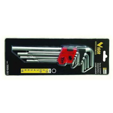 Serie de Llaves Hexagonales Vigor Crv 9 Piezas