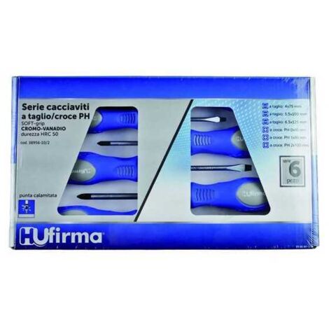 Serie Destornilladores Hu-Firma Crv Corte/Cruz-Ph Piezas 6
