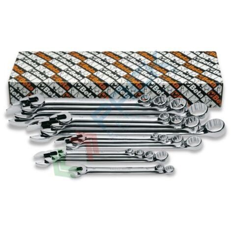 SERIE DI 18 CHIAVI COMBINATE LUNGHE LUCIDE BETA ART. 42LMP/S18