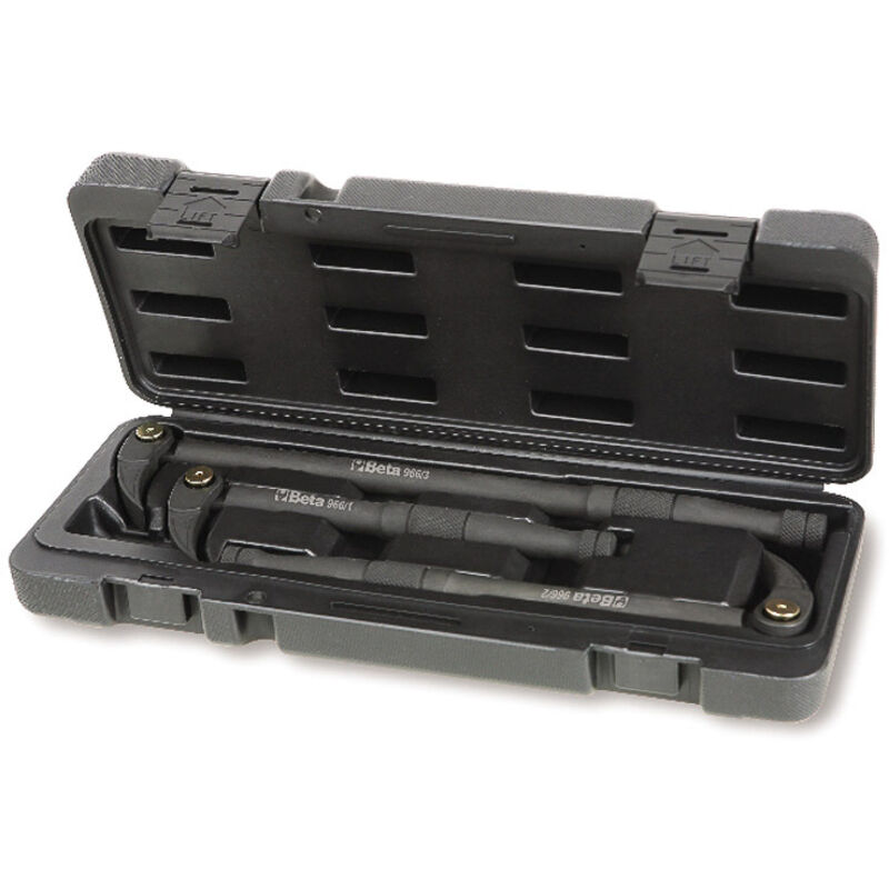 Beta - set di 3 leve con testa snodata piatta e curva rotazione 200 gradi 966/C3