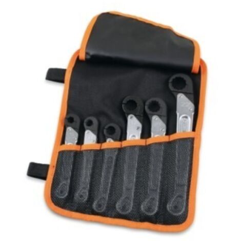 SERIE DI 6 CHIAVI A CRICCHETTO POLIGONALI APERTE BETA 120/B6