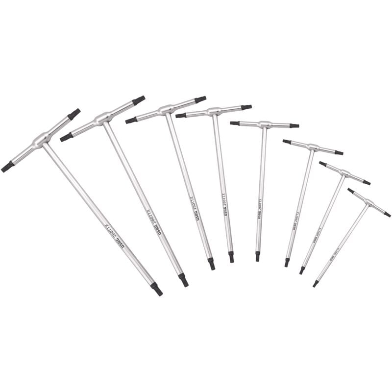Serie di 8 chiavi a T per viti con impronta Torx