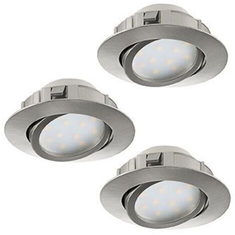 Serie di apparecchi ad alta tensione 3 LED PINEDA Ø 8,4cm opaco nichel