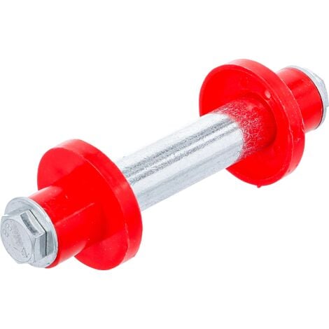BGS TECHNIC Serie di assi per ruota con cerchio in acciaio 128 mm Ø 20 mm con 2 manicotti distanziatori